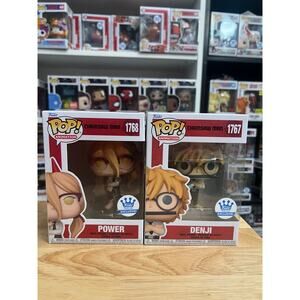 EXCLUSIVE Power Denji Chainsaw Man Funko Pops #1767 #1768 Anime Manga Animation